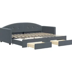 vidaXL Camas Y Accesorios-Sofá cama nido con cajones terciopelo 80x200 cm