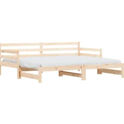 vidaXL Sofá cama nido madera maciza de pino 90x200 cm Natural Online