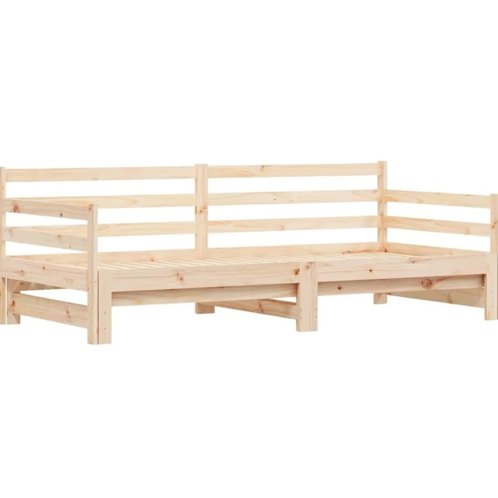 vidaXL Sofá cama nido madera maciza de pino 90x200 cm Natural Online