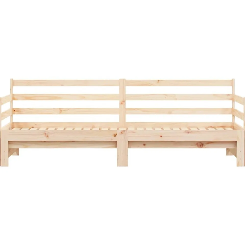 vidaXL Sofá cama nido madera maciza de pino 90x200 cm Natural Online