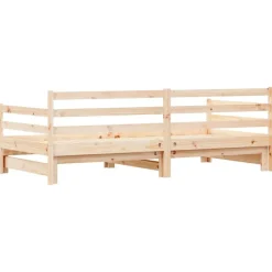 vidaXL Sofá cama nido madera maciza de pino 90x200 cm Natural Online