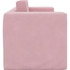 vidaXL Sofá cama para niños de 2 plazas felpa suave Rosa Hot