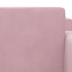 vidaXL Sofá cama para niños de 2 plazas felpa suave Rosa Hot