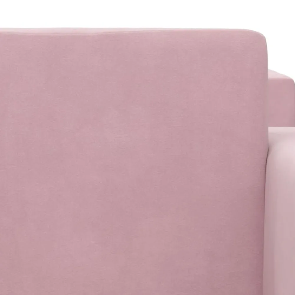 vidaXL Sofá cama para niños de 2 plazas felpa suave Rosa Hot