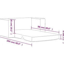 vidaXL Sofá cama para niños de 2 plazas felpa suave Rosa Hot