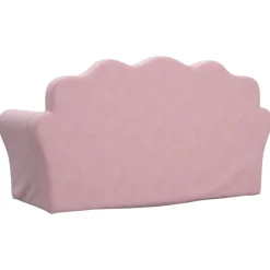 Niños vidaXL Mobiliario Para Bebés Y Niños Pequeños-Sofá cama para niños de 2 plazas felpa suave
