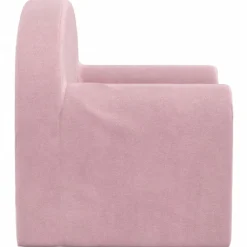 vidaXL Sofá cama para niños felpa suave Rosa Online