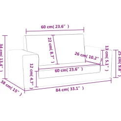 vidaXL Sofá cama para niños de 2 plazas felpa suave Rosa Best