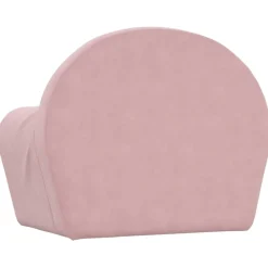 vidaXL Sofá cama para niños felpa suave Rosa Clearance