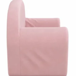 vidaXL Sofá cama para niños de 2 plazas felpa suave Rosa Sale