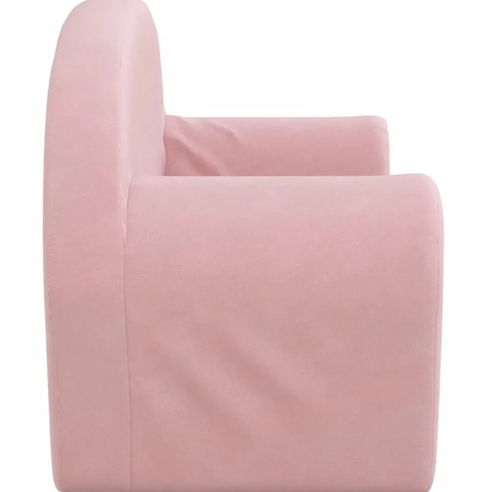 vidaXL Sofá cama para niños de 2 plazas felpa suave Rosa Sale