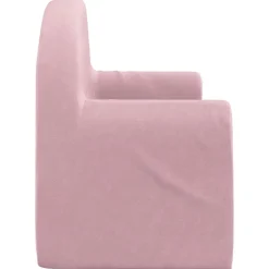 vidaXL Sofá cama para niños de 2 plazas felpa suave Rosa Outlet