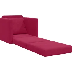 vidaXL Sofá cama Rojo vino 74 x 77 x 81 cm Terciopelo Rojo vino tinto Hot