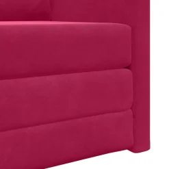 vidaXL Sofá cama Rojo vino 74 x 77 x 81 cm Terciopelo Rojo vino tinto Hot