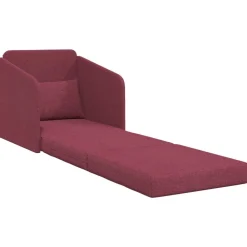 vidaXL Sofás-Sofá cama Rojo vino 65 x 80 x 83 cm tela