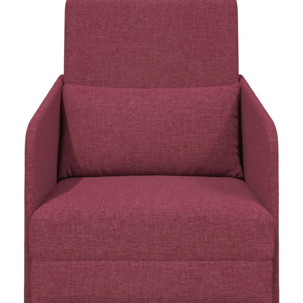 vidaXL Sofás-Sofá cama Rojo vino 65 x 80 x 83 cm tela