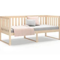 vidaXL Sofá cama sin colchón madera maciza de pino 90x200 cm Natural Best