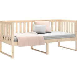 vidaXL Sofá cama sin colchón madera maciza de pino 90x200 cm Natural Best