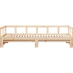 vidaXL Camas Y Accesorios-Sofá cama sin colchón madera maciza de pino 80x200 cm