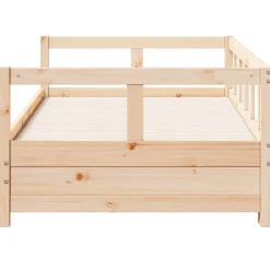 vidaXL Camas Y Accesorios-Sofá cama sin colchón madera maciza de pino 80x200 cm