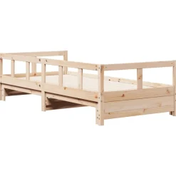 vidaXL Camas Y Accesorios-Sofá cama sin colchón madera maciza de pino 80x200 cm