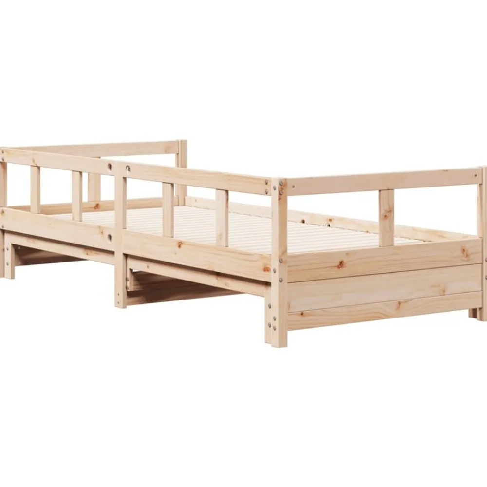 vidaXL Camas Y Accesorios-Sofá cama sin colchón madera maciza de pino 80x200 cm
