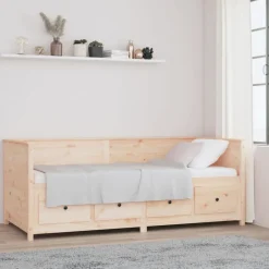vidaXL Camas Y Accesorios-Sofá cama sin colchón madera maciza de pino 80x200 cm