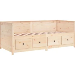 vidaXL Camas Y Accesorios-Sofá cama sin colchón madera maciza de pino 80x200 cm