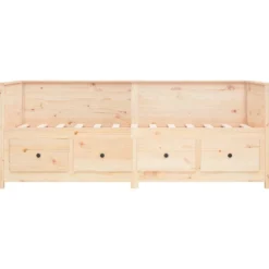 vidaXL Camas Y Accesorios-Sofá cama sin colchón madera maciza de pino 80x200 cm