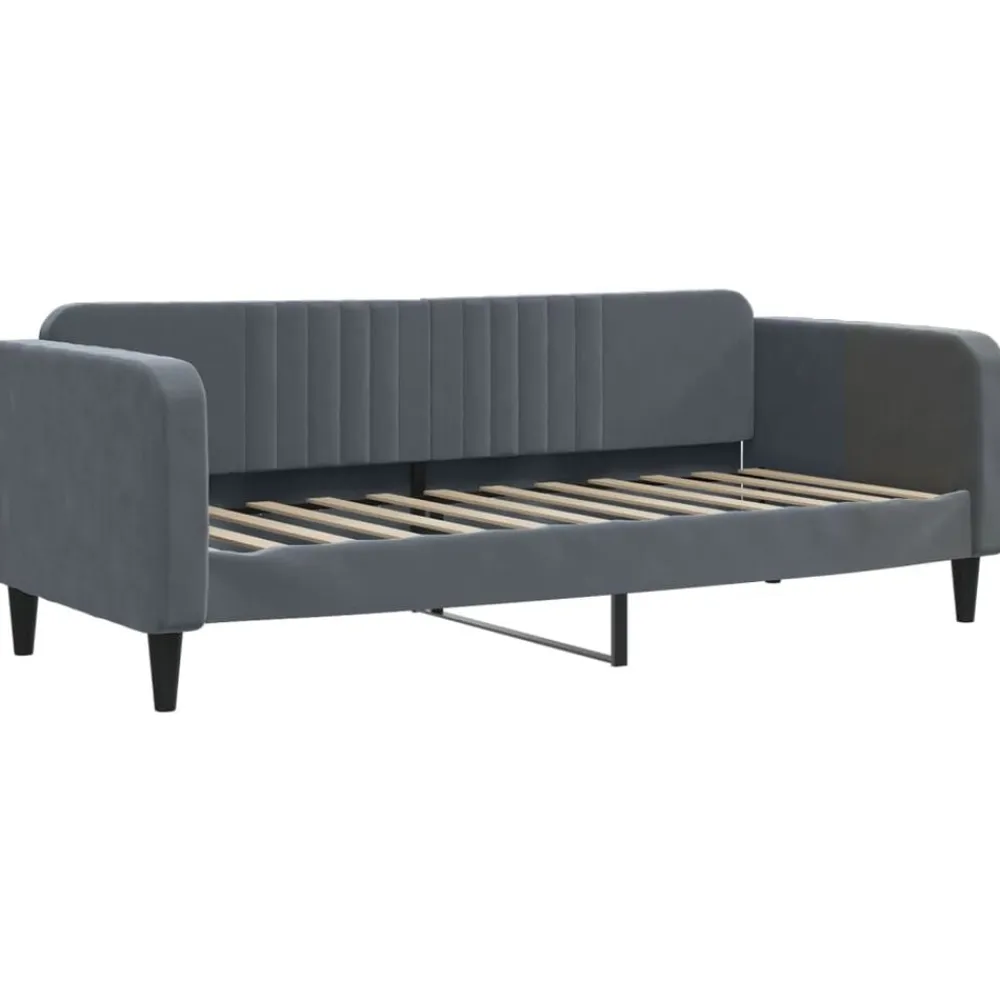 vidaXL Sofá cama terciopelo 80x200 cm Gris oscuro Hot