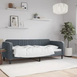 vidaXL Sofá cama terciopelo 80x200 cm Gris oscuro Hot