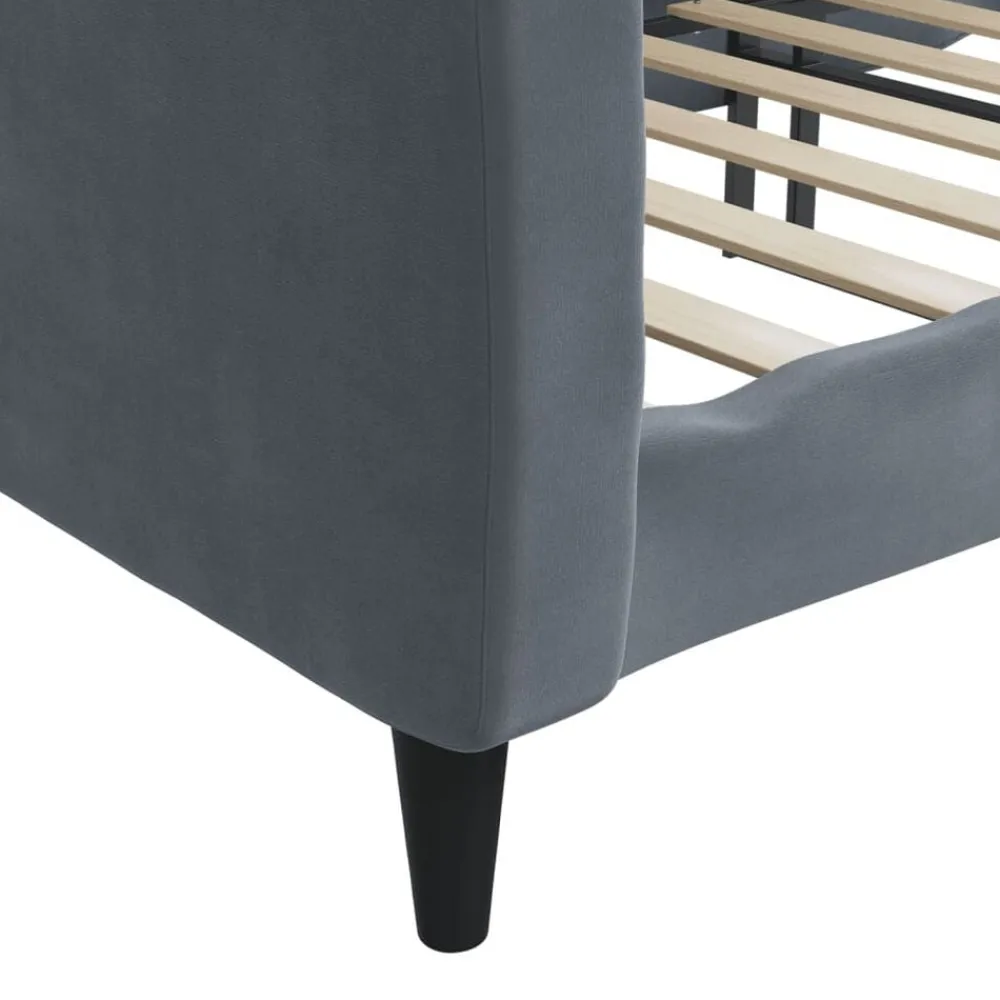 vidaXL Sofá cama terciopelo 80x200 cm Gris oscuro Hot