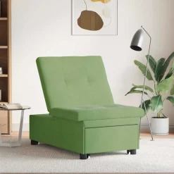 vidaXL Sofá cama 194 x 67 x 82 cm Terciopelo Verde claro Discount