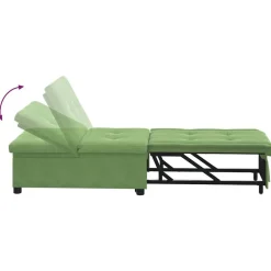 vidaXL Sofá cama 194 x 67 x 82 cm Terciopelo Verde claro Discount