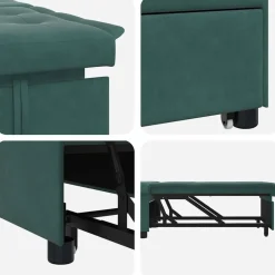 vidaXL Sofás-Sofá cama 194 x 67 x 82 cm Terciopelo