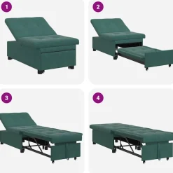 vidaXL Sofás-Sofá cama 194 x 67 x 82 cm Terciopelo