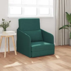 vidaXL Sofá cama 65 x 80 x 83 cm tela Verde oscuro Online