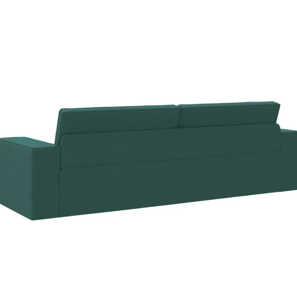 vidaXL Sofá cama 245 x 78 x 77 cm tela Verde oscuro Discount