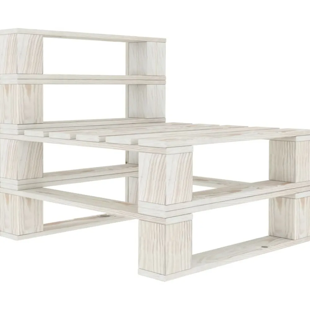 vidaXL Muebles De Jardín-Sofá central de palés para jardín madera