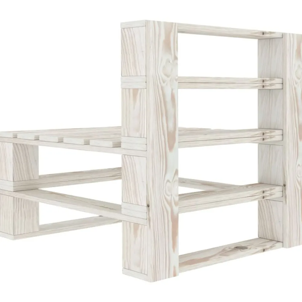 vidaXL Muebles De Jardín-Sofá central de palés para jardín madera