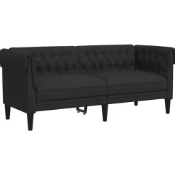 vidaXL Sofás-Sofá Chesterfield de 2 plazas tela