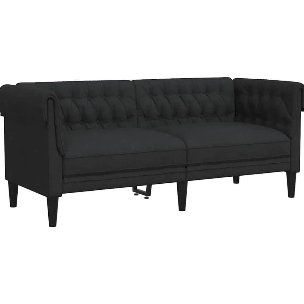 vidaXL Sofás-Sofá Chesterfield de 2 plazas tela