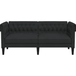 vidaXL Sofás-Sofá Chesterfield de 2 plazas tela