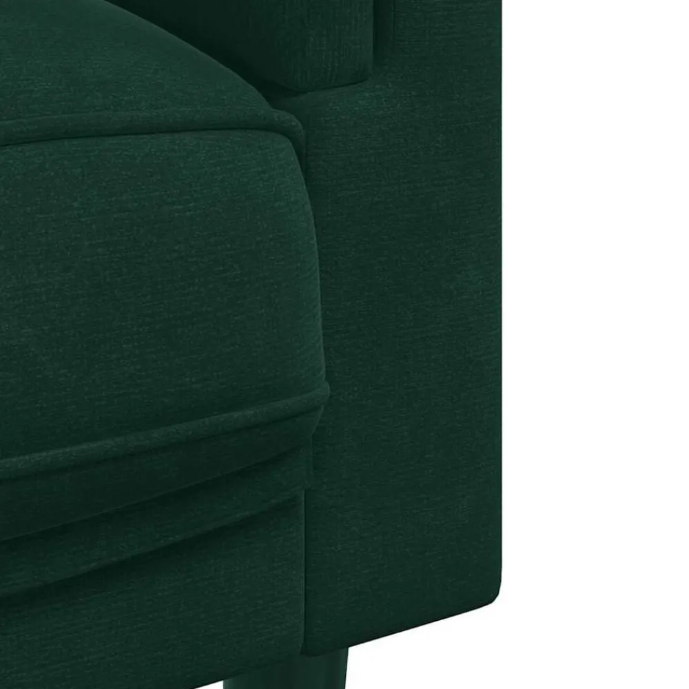 vidaXL Sofá con cojines 3 plazas terciopelo Verde oscuro Outlet