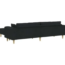 vidaXL Sofá con cojín 3 pcs tela Negro Best