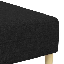 vidaXL Sofá con cojín 3 pcs tela Negro Best