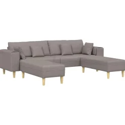 vidaXL Sofás-Sofá con cojín 3 pcs tela
