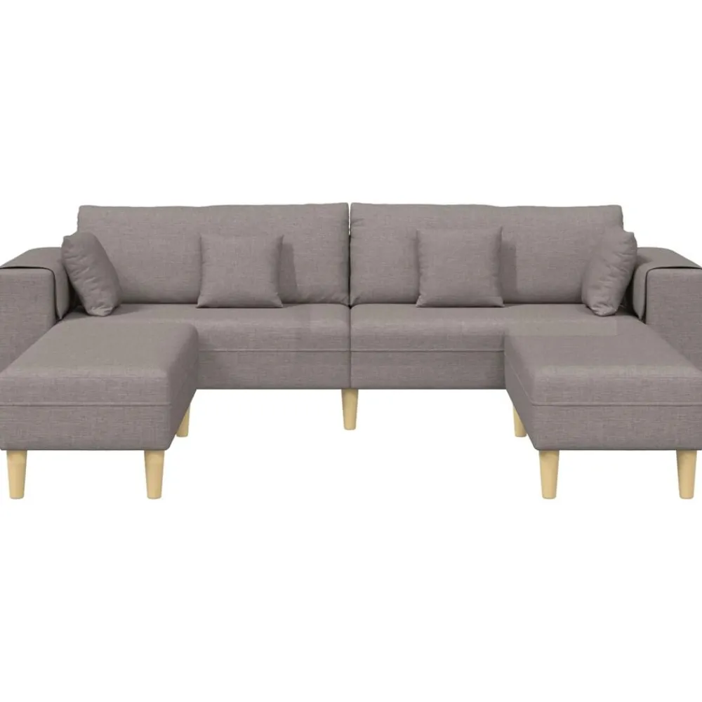 vidaXL Sofás-Sofá con cojín 3 pcs tela