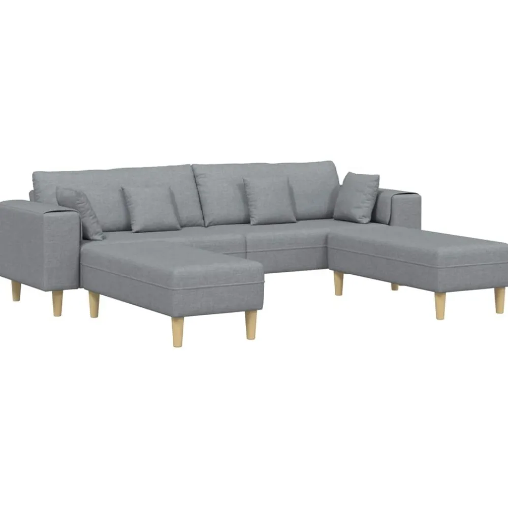 vidaXL Sofás-Sofá con cojín 3 pcs tela