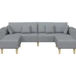 vidaXL Sofás-Sofá con cojín 3 pcs tela